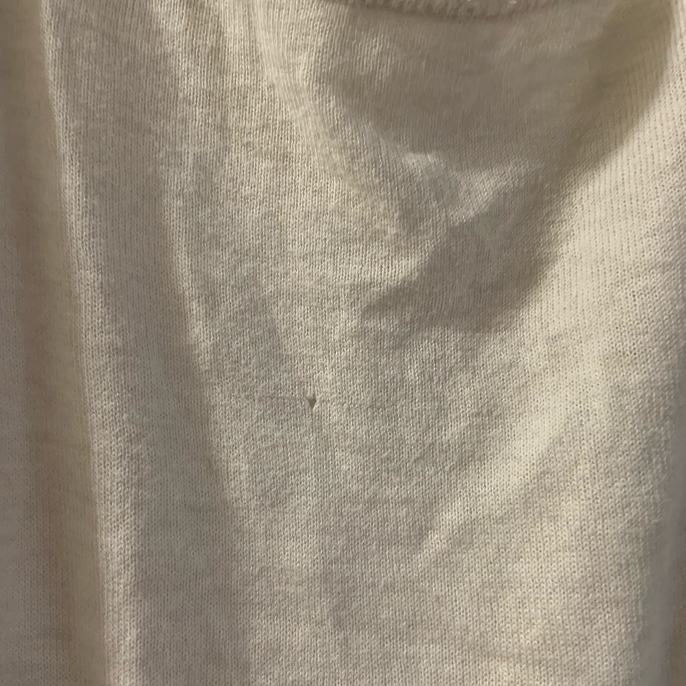 AEO Cream Scoop Neck Lace Back Sweater S - Picture 3 of 8